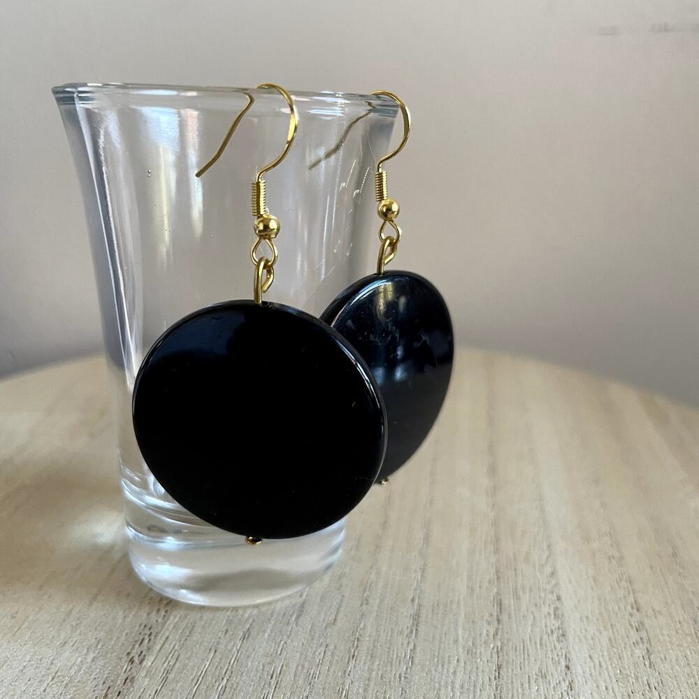 Neoma Beaded Earrings NWT handmade metallic delicate lightweight vintage stateme